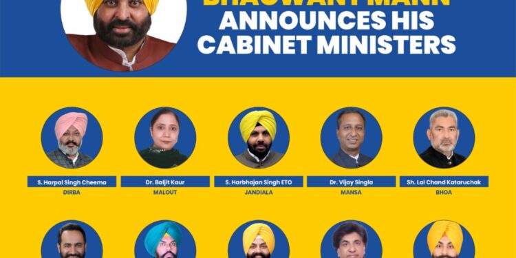 ಪಂಜಾಬಿನಲ್ಲಿ ಮಾನ್ ಸಂಪುಟಕ್ಕೆ ವೈದ್ಯರು, ಕೃಷಿಕಾರರು, ಮ್ಯಾಕಾನಿಕಲ್ ಇಂಜಿನಿಯರ್, ತೆರಿಗೆ ಅಧಿಕಾರಿ ಸೇರ್ಪಡೆ