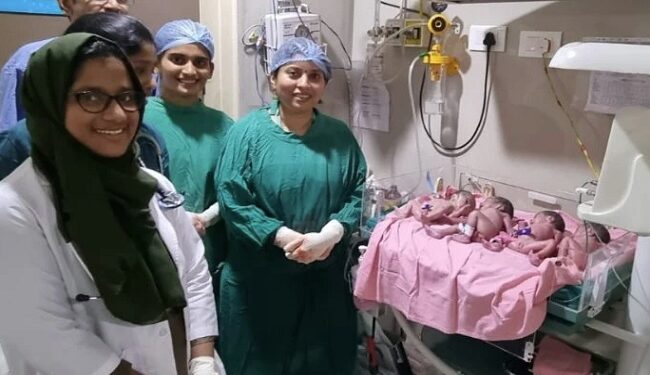 ಶಿವಮೊಗ್ಗ ಆಸ್ಪತ್ರೆಯಲ್ಲಿ 4 ಮಕ್ಕಳಿಗೆ ಜನ್ಮ ನೀಡಿದ ಮಹಾತಾಯಿ