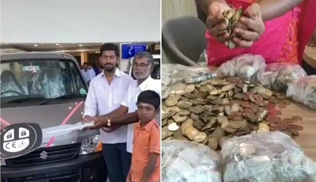 ತೆಗೆದುಕೊಳ್ಳಲು ಹಿಂದೇಟು ಹಾಕುವ 10 ರೂ. ಕಾಯಿನ್ ನೀಡಿ 6 ಲಕ್ಷ ರೂ. ಕಾರು ಖರೀದಿಸಿದ ಭೂಪ!