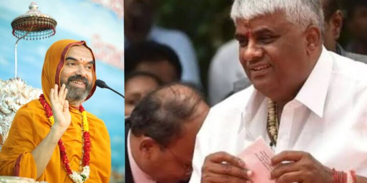 ರಾಘವೇಶ್ವರ ಶ್ರೀಗಳನ್ನು ಭೇಟಿ ಮಾಡಿದ್ಯಾಕೆ ರೇವಣ್ಣ..? ಶ್ರೀಗಳ ಸಲಹೆ ಏನು..?