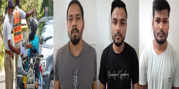 ಪೊಲೀಸರ ಹೆಸರಿನಲ್ಲಿ ಟ್ರಾಫಿಕ್ ಫೈನ್ ವಸೂಲಿ ಮಾಡುತ್ತಿದ್ದ ಮೂವರು ಅರೆಸ್ಟ್