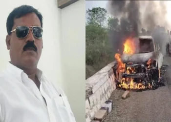 ಕಾರಿಗೆ ಬೆಂಕಿ ವ್ಯಕ್ತಿ ಸಜೀವ ದಹನ!