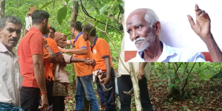 ಕಟ್ಟಿಗೆ ತರಲು ಕಾಡಿಗೆ ಹೋಗಿದ್ದ ವೃದ್ಧ ಪತ್ತೆ; ಕೇವಲ ನೀರಿನಿಂದಲೇ ಬದುಕಿರುವ ವೃದ್ಧ