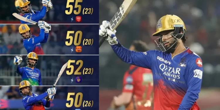 ಅರ್ಧ ಶತಕ ಸಿಡಿಸಿ ಭರ್ಜರಿ ದಾಖಲೆ ಬರೆದ ಪಾಟಿದಾರ್!