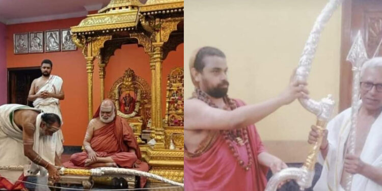 ಬಾಲ ರಾಮನಿಗೆ ಬಿಲ್ಲು, ಬಾಣ ಸಮರ್ಪಿಸಿದ ಭಕ್ತ!