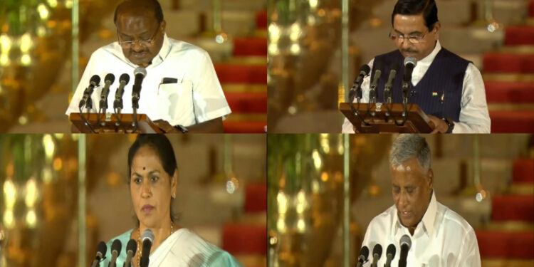 ಮೋದಿ ಮಂತ್ರಿ ಮಂಡಲದಲ್ಲಿ ಕರ್ನಾಟಕದ ನಾಲ್ವರಿಗೆ ಅವಕಾಶ