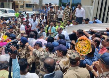 ಕೇಂದ್ರದ ನೂತನ ಸಚಿವ ಕುಮಾರಸ್ವಾಮಿಗೆ ಅದ್ದೂರಿ ಸ್ವಾಗತ