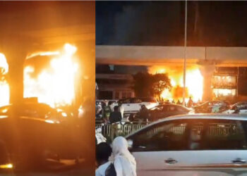 ಬಟ್ಟೆ ಅಂಗಡಿಗೆ ವ್ಯಾಪಿಸಿದ ಬೆಂಕಿಯ ಕೆನ್ನಾಲಿಗೆ ! ಅಗ್ನಿಯ ರೌದ್ರ ನರ್ತನಕ್ಕೆ ಬೂದಿಯಾದ ಶಾಪ್ !