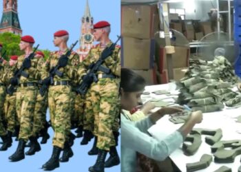 ರಷ್ಯಾದ ಸೈನಿಕರ ಕಾಲುಗಳನ್ನು ರಕ್ಷಿಸುತ್ತಿರುವ ಬಿಹಾರ ತಯಾರಿತ ಶೂಗಳುವೈಶಾಲಿ