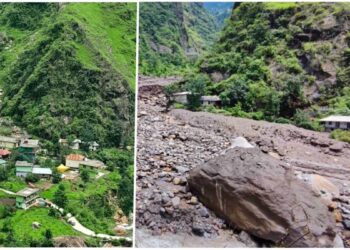 ಭೂಕುಸಿತದಲ್ಲಿ ರಾತ್ರೋರಾತ್ರಿ ಕಣ್ಮರೆ ಆದ  ಹಿಮಾಚಲದ  ಸಮೇಜ್‌ ಗ್ರಾಮ