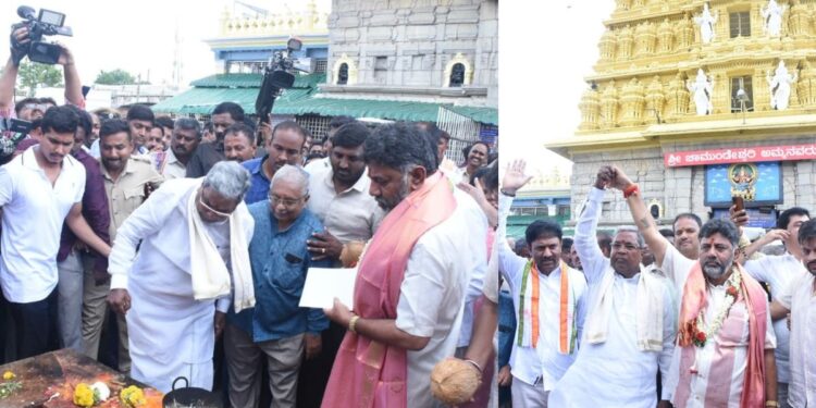 ಚಾಮುಂಡಿಬೆಟ್ಟಕ್ಕೆ ಮಂಗಳವಾರ ಬೆಳಿಗ್ಗೆ ಸಿಎಂ ಸಿದ್ದರಾಮಯ್ಯ ಭೇಟಿ