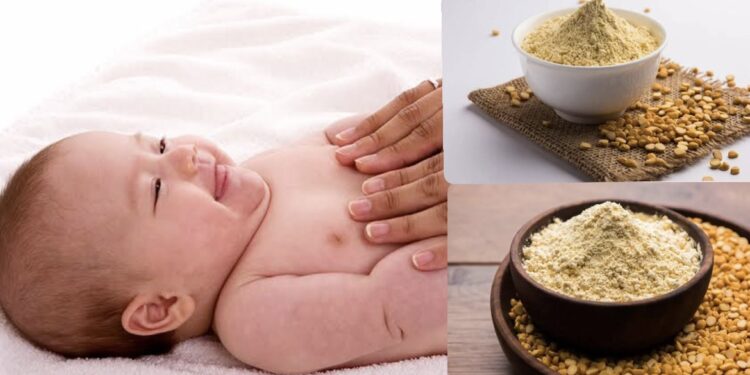 ಮಗುವಿಗೆ ಎಣ್ಣೆ ಸ್ನಾನ ಮಾಡಿಸಲು ಕಡಲೆ ಹಿಟ್ಟು ಬಳಸುವುದರಿಂದ ಚರ್ಮಕ್ಕೆ ಆಗುವ ಪ್ರಯೋಜನಗಳು.!