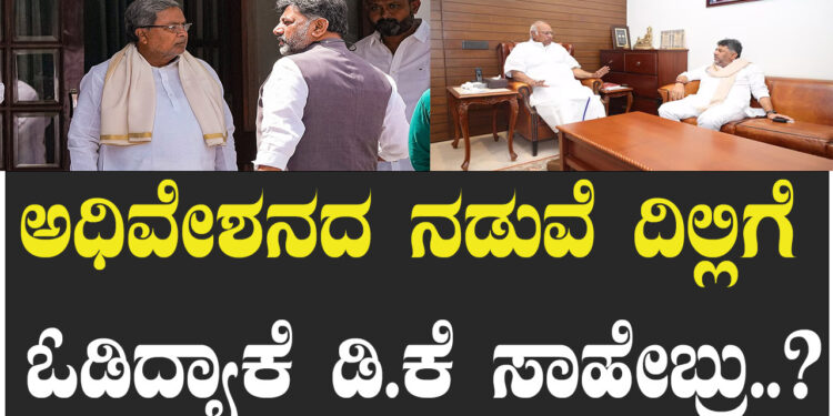 ಅಧಿವೇಶನದ ನಡುವೆ ದಿಲ್ಲಿಗೆ ಓಡಿದ್ಯಾಕೆ ಡಿ.ಕೆ ಸಾಹೇಬ್ರು..?