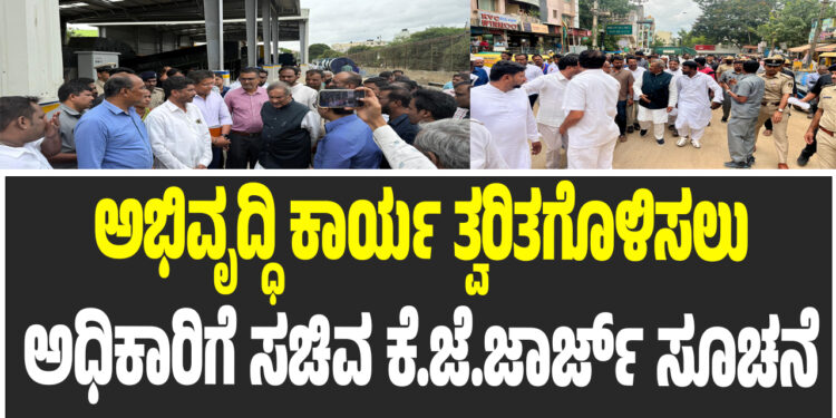 ಅಭಿವೃದ್ಧಿ ಕಾರ್ಯ ತ್ವರಿತಗೊಳಿಸಲು ಅಧಿಕಾರಿಗಳಿಗೆ ಸಚಿವ ಕೆ.ಜೆ.ಜಾರ್ಜ್ ಸೂಚನೆ