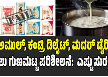 ಅಮುಲ್, ಕಂಟ್ರಿ ಡಿಲೈಟ್, ಮದರ್ ಡೈರಿ ಹಾಲು ಗುಣಮಟ್ಟ ಪರಿಶೀಲನೆ:  ಎಷ್ಟು ಸುರಕ್ಷಿತ?