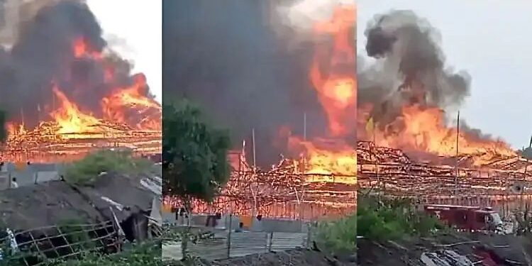 ಅಯೋಧ್ಯೆ ರಾಮಮಂದಿರದ ಸಮೀಪ ಬೆಂಕಿ: ಭಾರೀ ದುರಂತ 