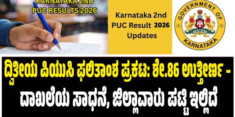 ದ್ವಿತೀಯ ಪಿಯುಸಿ ಫಲಿತಾಂಶ ಪ್ರಕಟ: ಶೇ.86 ಉತ್ತೀರ್ಣ – ದಾಖಲೆಯ ಸಾಧನೆ, ಜಿಲ್ಲಾವಾರು ಪಟ್ಟಿ ಇಲ್ಲಿದೆ