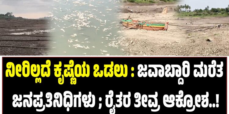 ನೀರಿಲ್ಲದ ಕೃಷ್ಣೆಯ ಒಡಲು : ಜವಾಬ್ದಾರಿ ಮರೆತ ಜನಪ್ರತಿನಿಧಿಗಳು ; ರೈತರ ತೀವ್ರ ಆಕ್ರೋಶ..!