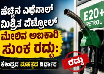ಹೆಚ್ಚಿನ ಎಥೆನಾಲ್ ಮಿಶ್ರಿತ ಪೆಟ್ರೋಲ್ ಮೇಲಿನ ಅಬಕಾರಿ ಸುಂಕ ರದ್ದು: ಕೇಂದ್ರದ ಮಹತ್ವದ ನಿರ್ಧಾರ