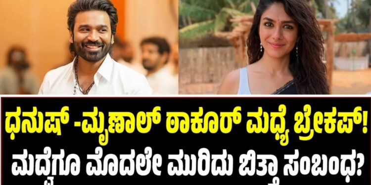 ಧನುಷ್-ಮೃಣಾಲ್ ಠಾಕೂರ್ ಮಧ್ಯೆ ಬ್ರೇಕಪ್‌! ಮದ್ವೆಗೂ ಮೊದಲೇ ಮುರಿದು ಬಿತ್ತಾ ಸಂಬಂಧ?