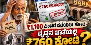 ₹1,100 ಪಿಂಚಣಿ ಪಡೆಯಲು ಹೋದ ವೃದ್ಧನ ಖಾತೆಯಲ್ಲಿ ₹760 ಕೋಟಿ? ವೈರಲ್ ವಿಡಿಯೋ ಹಿಂದಿನ ಸತ್ಯವೇನು?