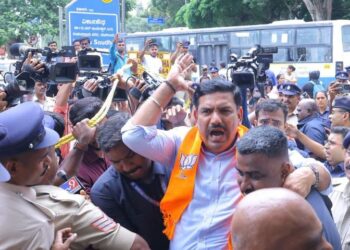 ಸಚಿವ ನಾಗೇಂದ್ರ ರಾಜೀನಾಮೆಗೆ ಆಗ್ರಹಿಸಿ ಅಹೋರಾತ್ರಿ ಧರಣಿ: ಬಿ.ವೈ ವಿಜಯೇಂದ್ರ