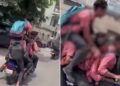 Deadly ride by 6 students on a single bike Video goes viral