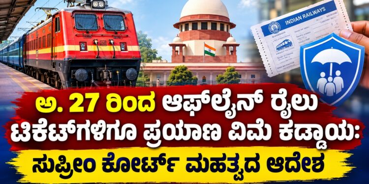 Travel insurance becomes mandatory for offline train tickets starting Oct 27: Supreme Court issues significant order