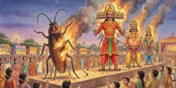 ದೆಹಲಿಯ ರಾಮಲೀಲಾದಲ್ಲಿ ಈ ಬಾರಿ 30 ಅಡಿ ಎತ್ತರದ ಜಿರಳೆ ದಹನ! ರಾವಣನ ಸೈನ್ಯಕ್ಕೆ ಹೊಸ ಅತಿಥಿ